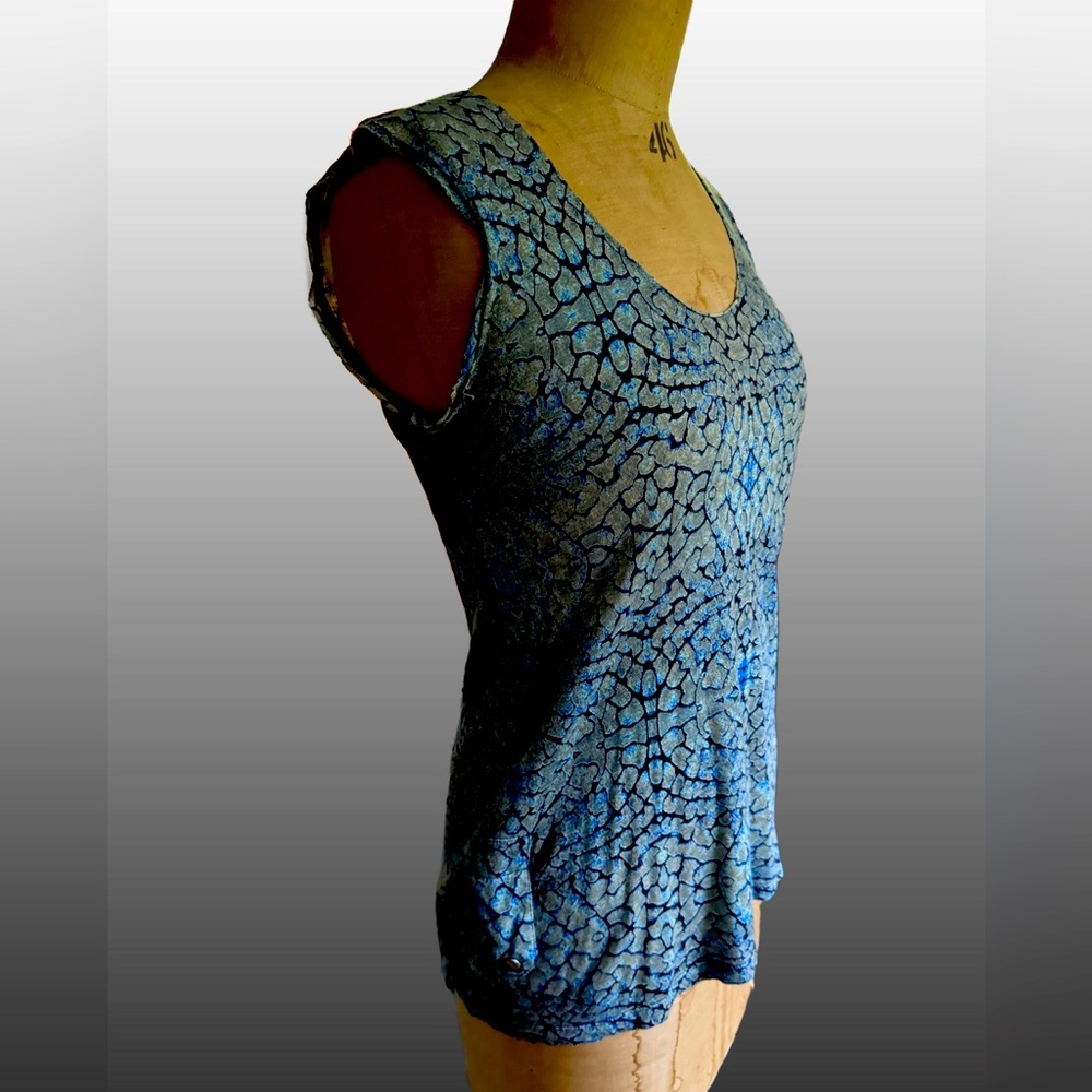 CNC Costume National Blue and Black Tank Top